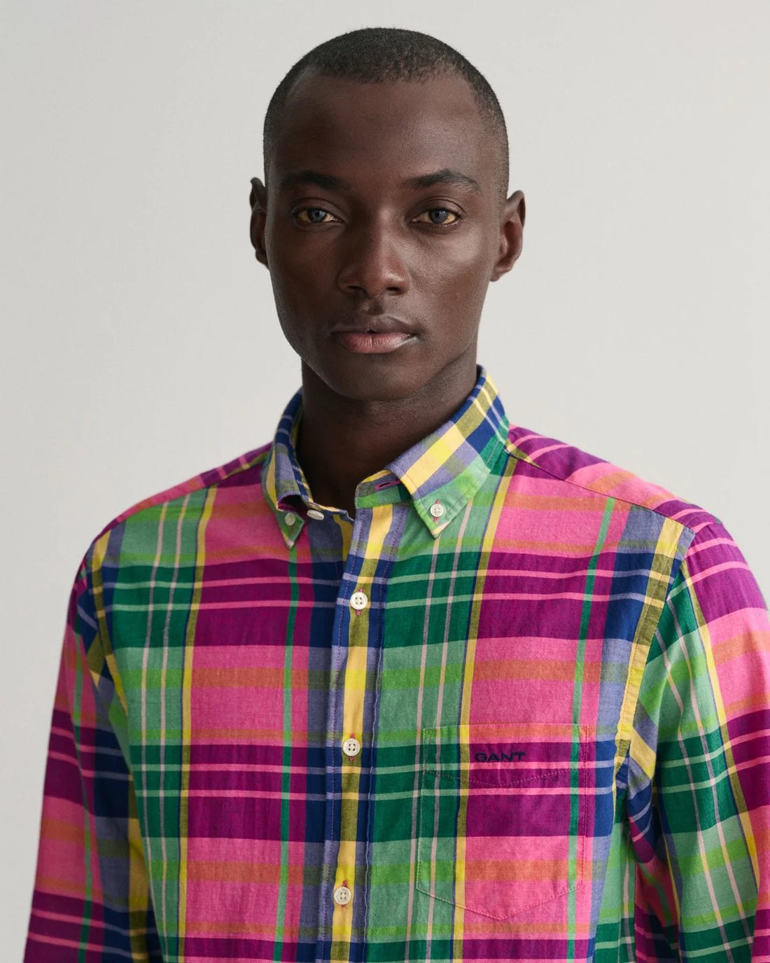 Regular Indian Madras Shirt - Hyper Pink