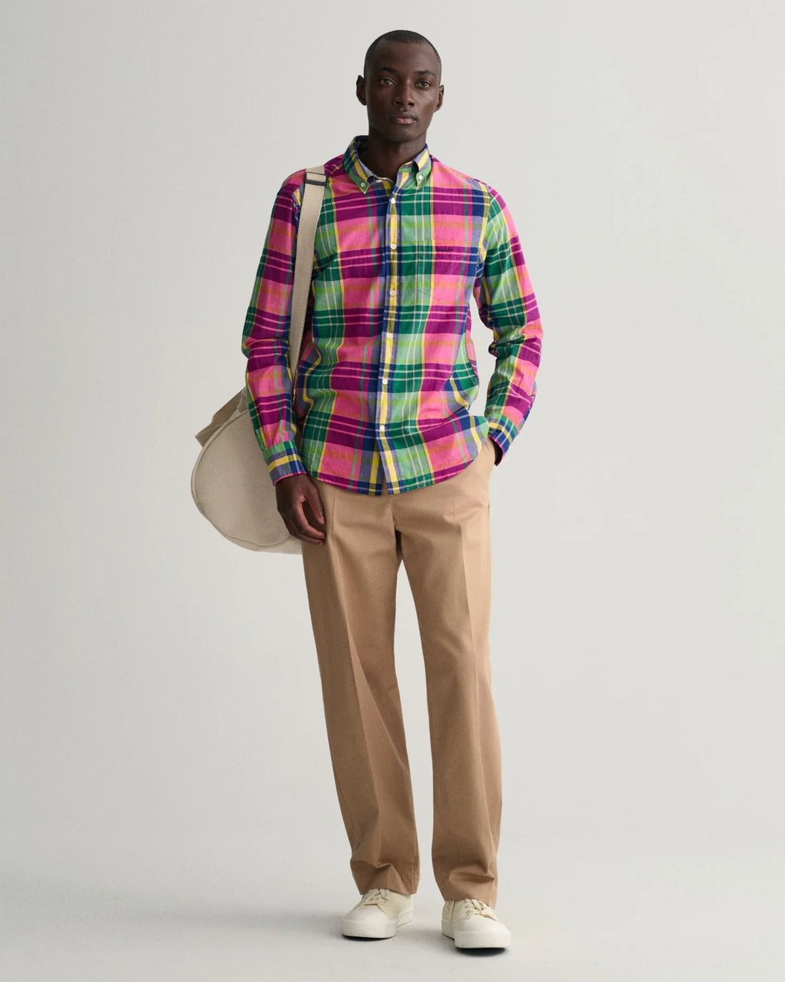 Regular Indian Madras Shirt - Hyper Pink