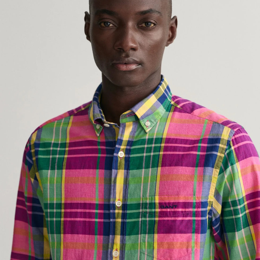 Regular Indian Madras Shirt - Hyper Pink