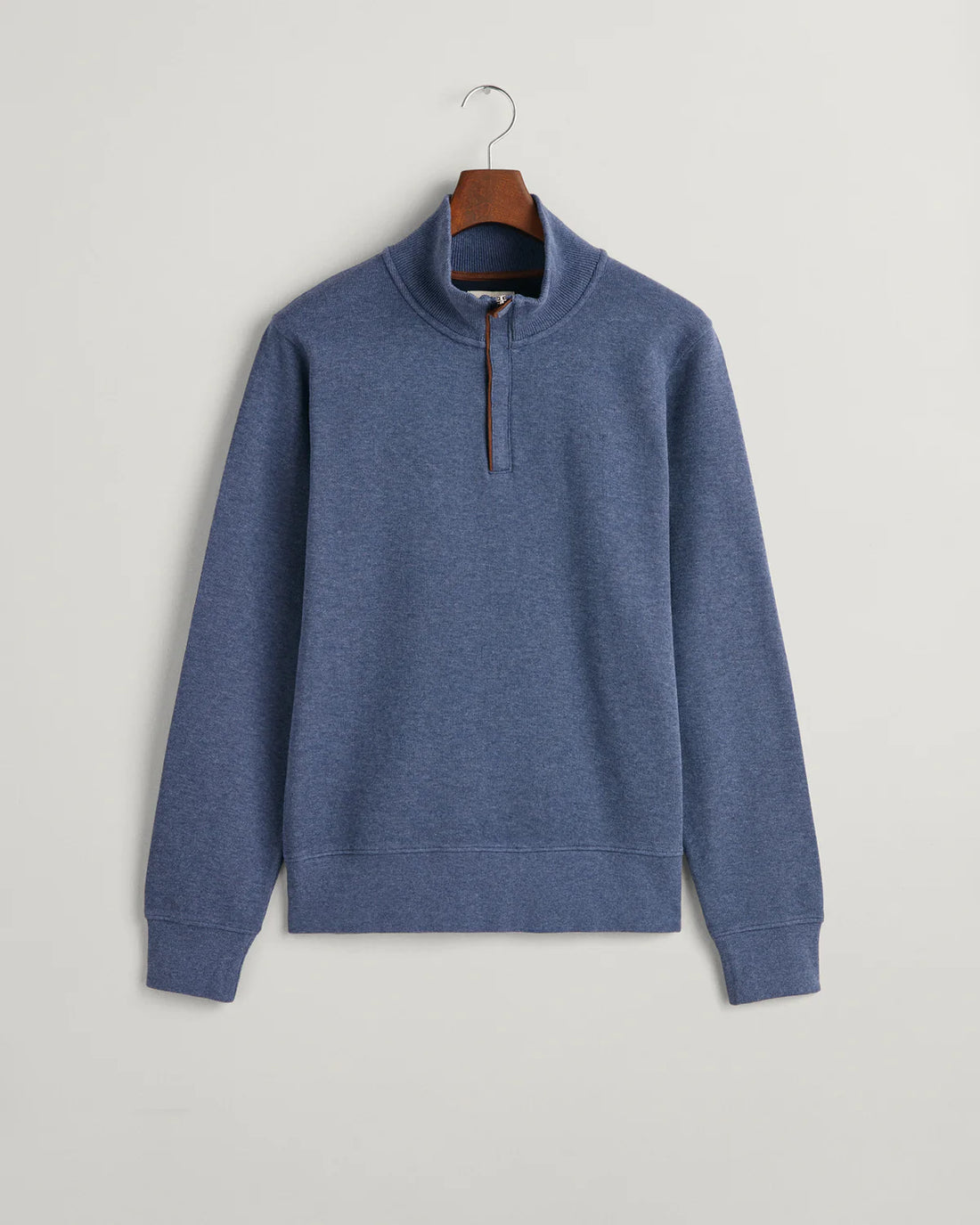 Sacker Rib Half Zip Sweatshirt - Dark Jeansblue Melange