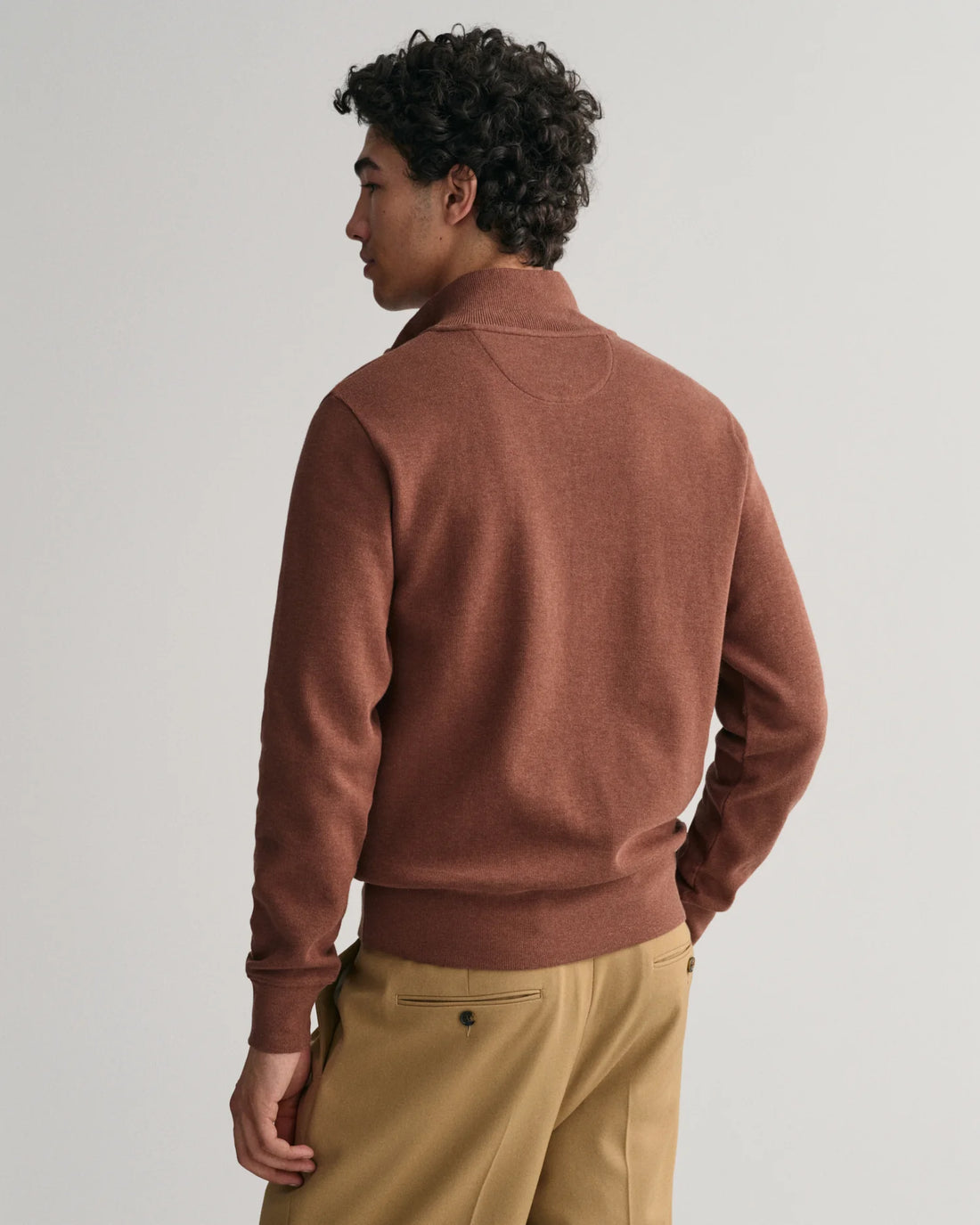 Sacker Rib Half Zip - Weathered Brown