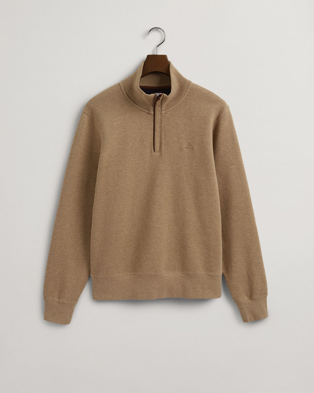 Sacker Rib Half Zip - Khaki Melange