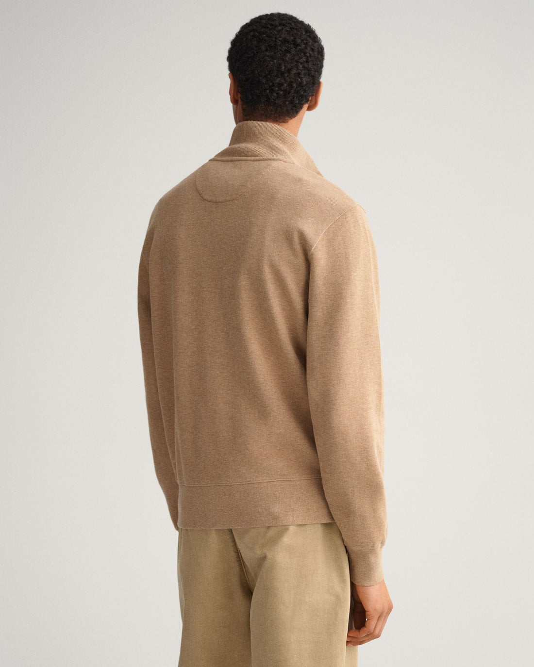 Sacker Rib Half Zip - Khaki Melange