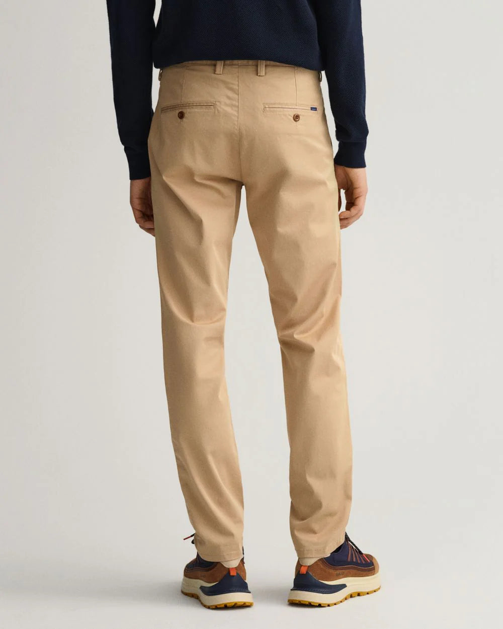 Hallden Slim Fit Twill Chino - Dark Khaki