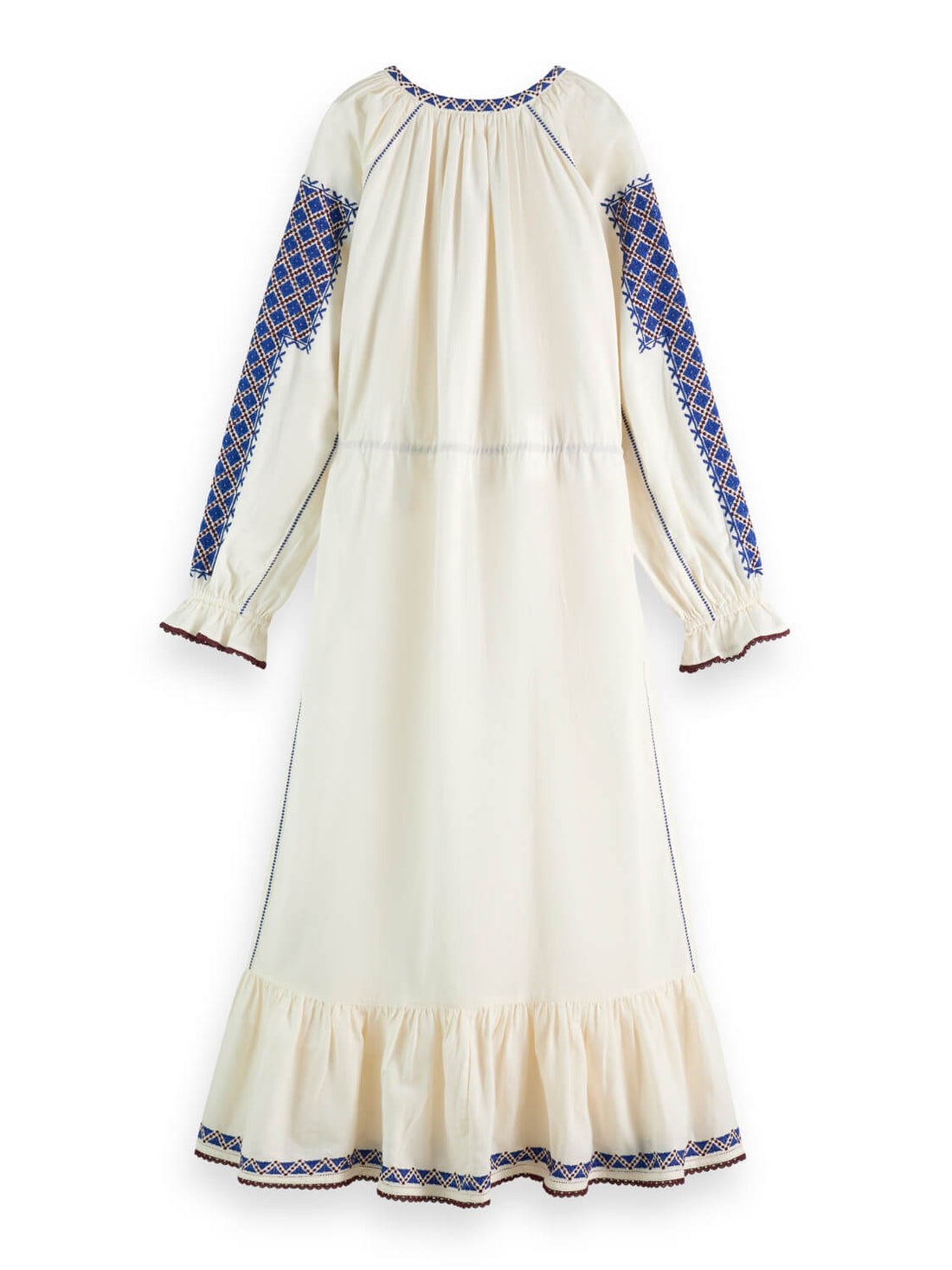 Embroidered Maxi Dress - Soft Ice back details