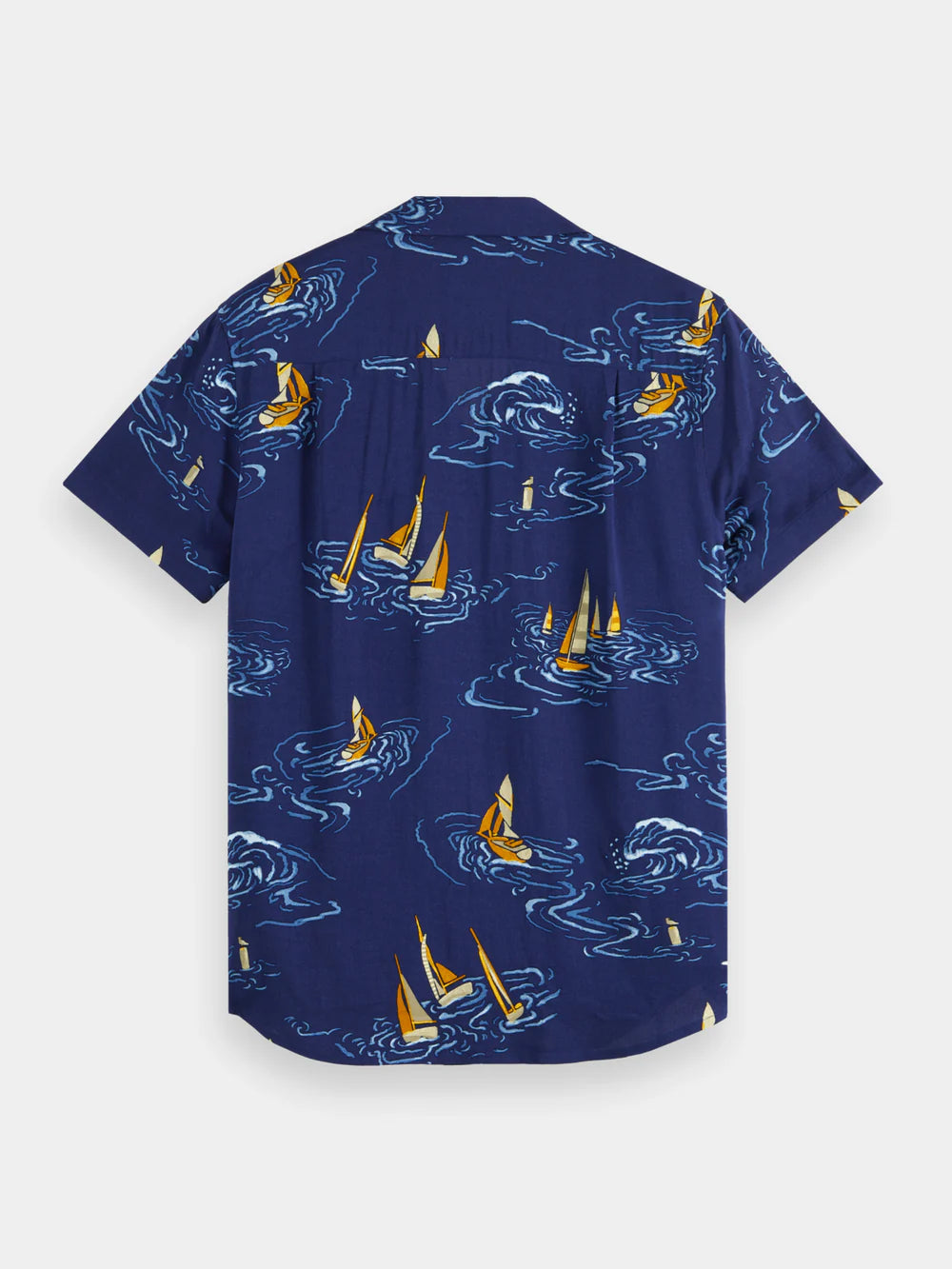 Regular-fit printed camp shirt - Boats AOP 175502