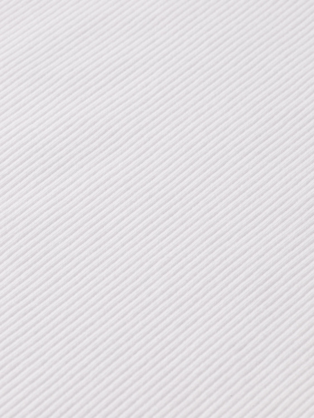 Ribbed Mock Neck - White fabric details