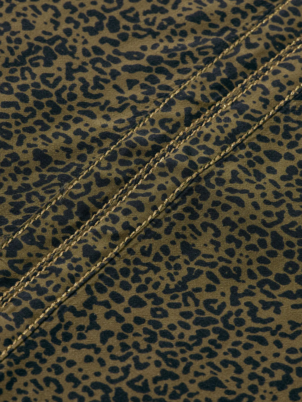 Printed Balloon Sleeve Shirt - Leopard Spot Green 174857