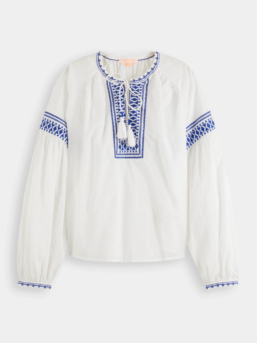 177180 - Balloon Sleeve Top with Tape Detail