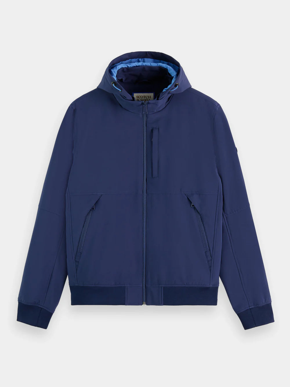 Classic Hooded Soft-Shell Jacket - Navy Blue 175397