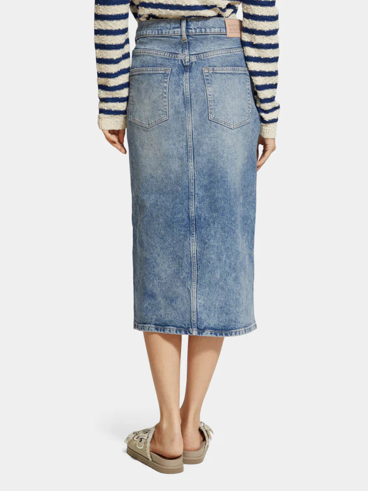 Midi Denim Skirt - Maritime 176370