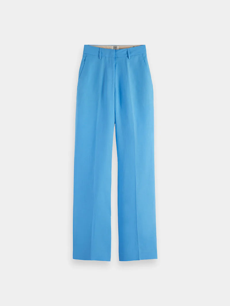 Edie High Rise Wide Leg Pant - Aqua Blue H00720F