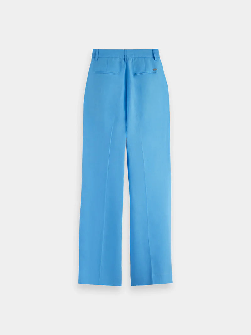 Edie High Rise Wide Leg Pant - Aqua Blue H00720F