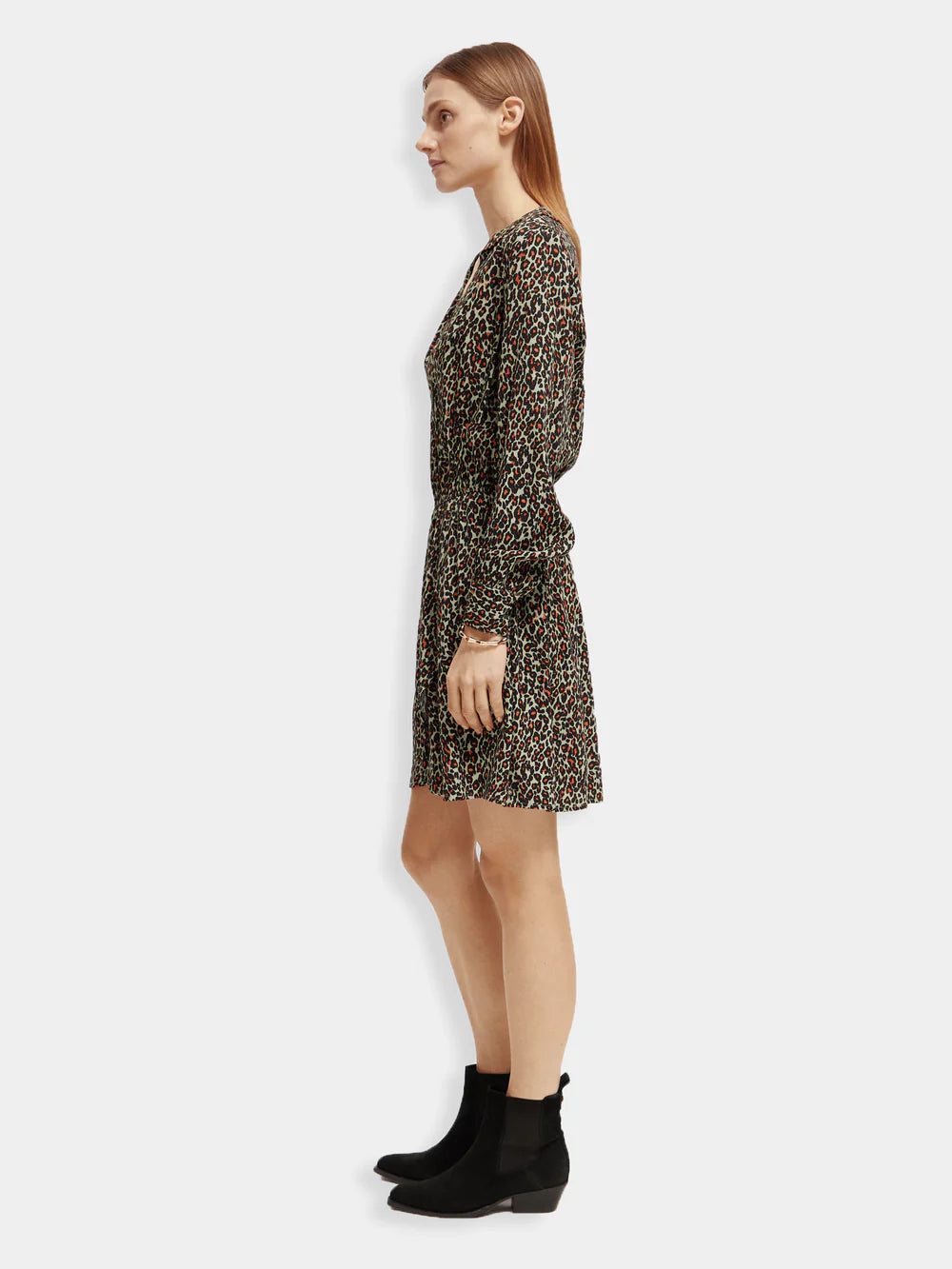 Elasticated Waist Mini Dress - Creatures Print 173377