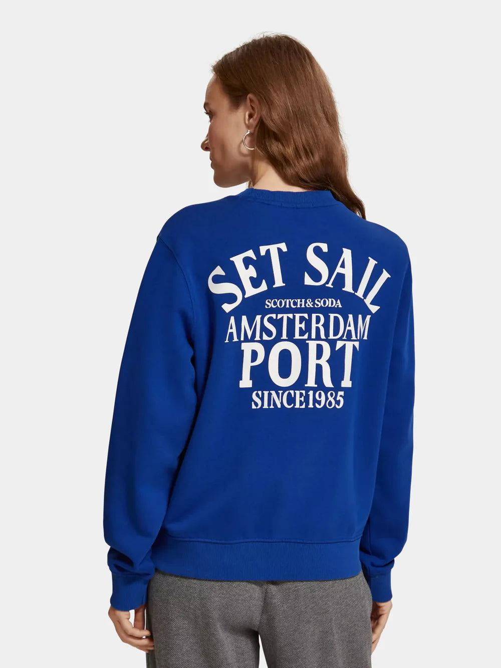 Graphic Crewneck Sweatshirt - Electric Blue 177047
