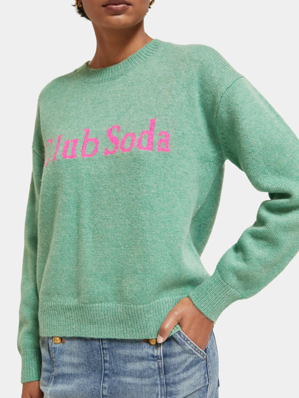 Intarsia Club Soda Pullover - Frozen Mint 175203