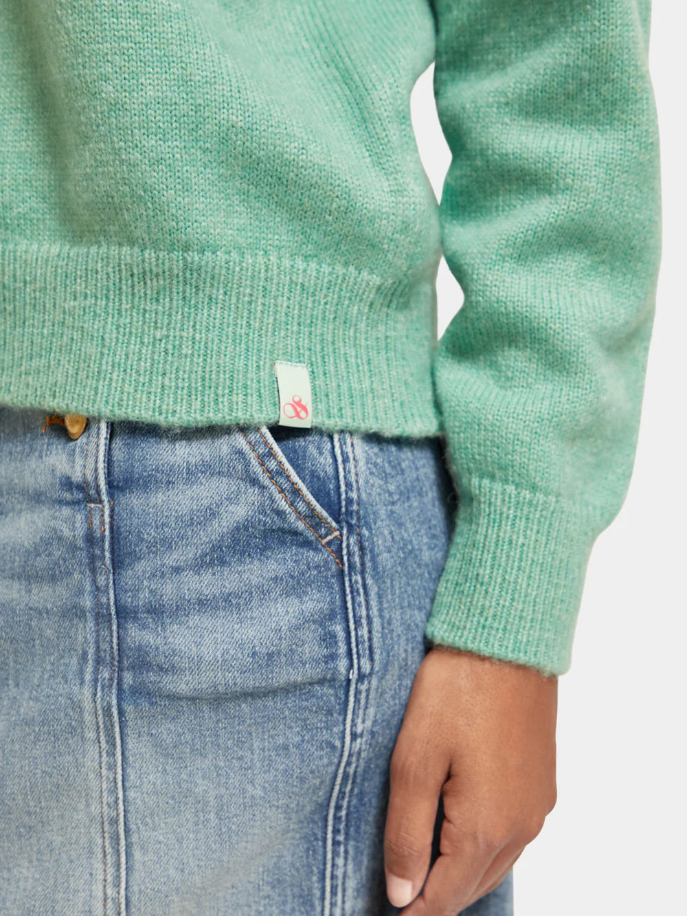 Intarsia Club Soda Pullover - Frozen Mint 175203