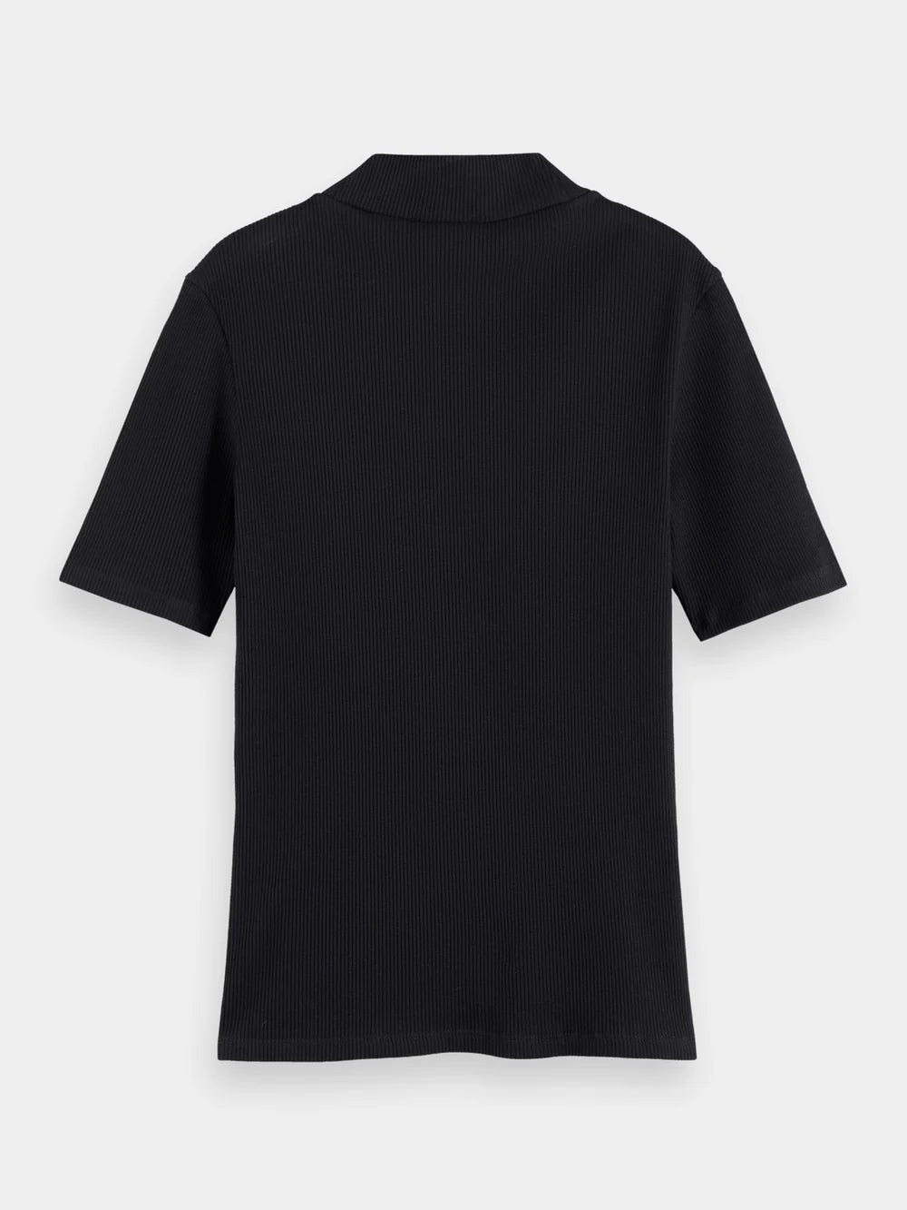 Mock Neck Ribbed Slim-Fit Top - Evening Black 177015