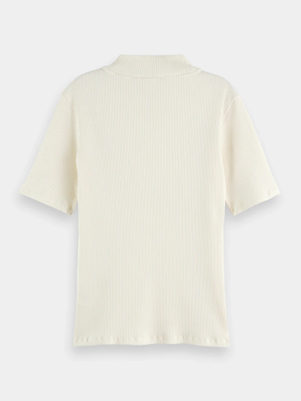 Mock neck ribbed slim-fit top - Soft Ice 177015