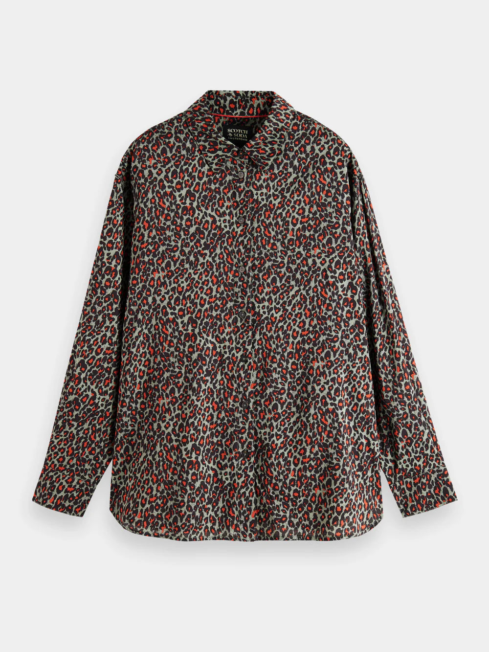 Oversized Print Shirt - Creatures Print 173203
