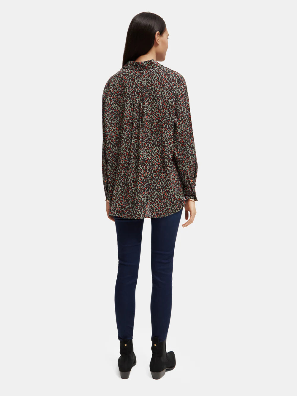 Oversized Print Shirt - Creatures Print 173203
