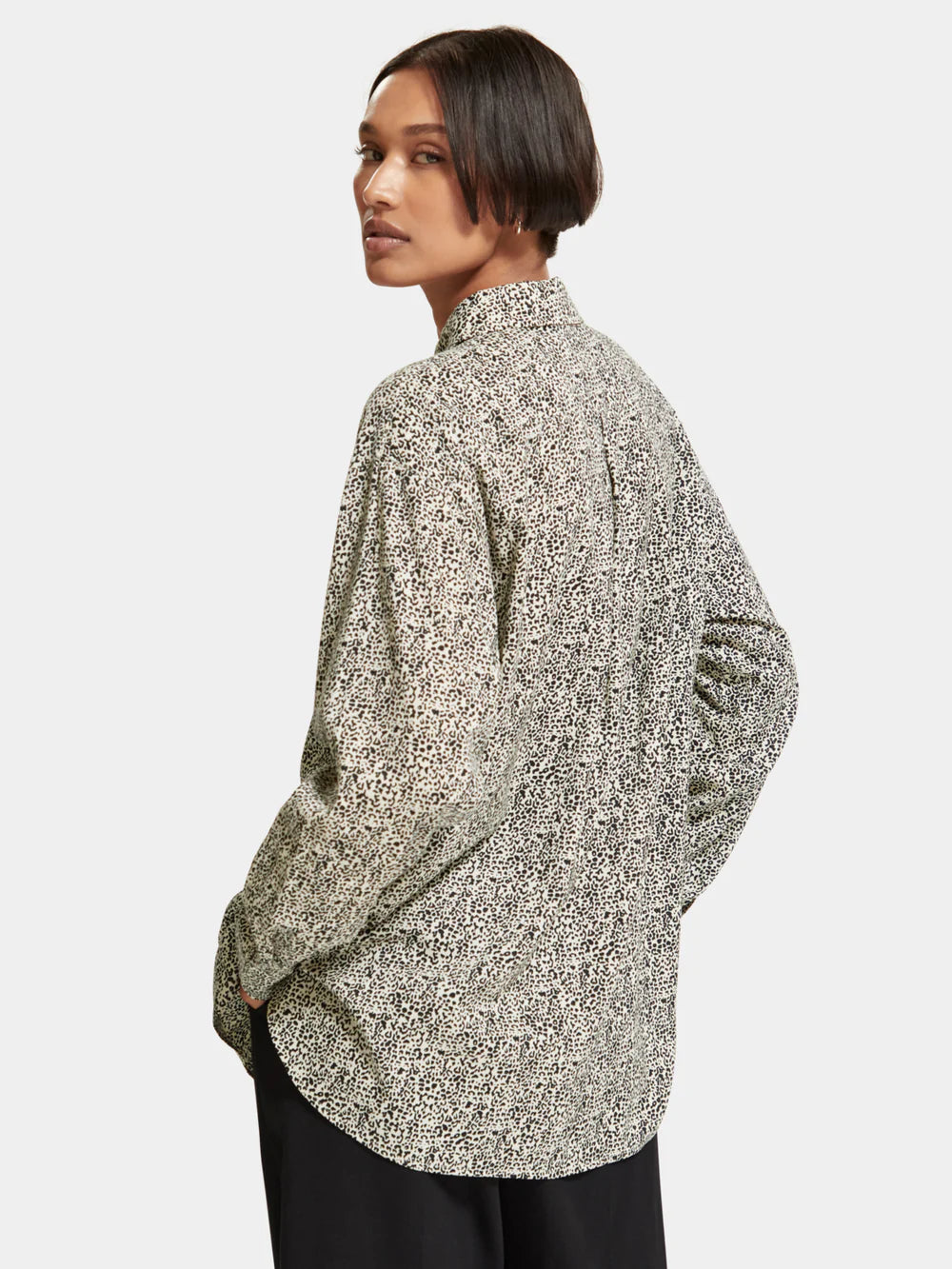 Oversized Printed Shirt - Leopard 174845