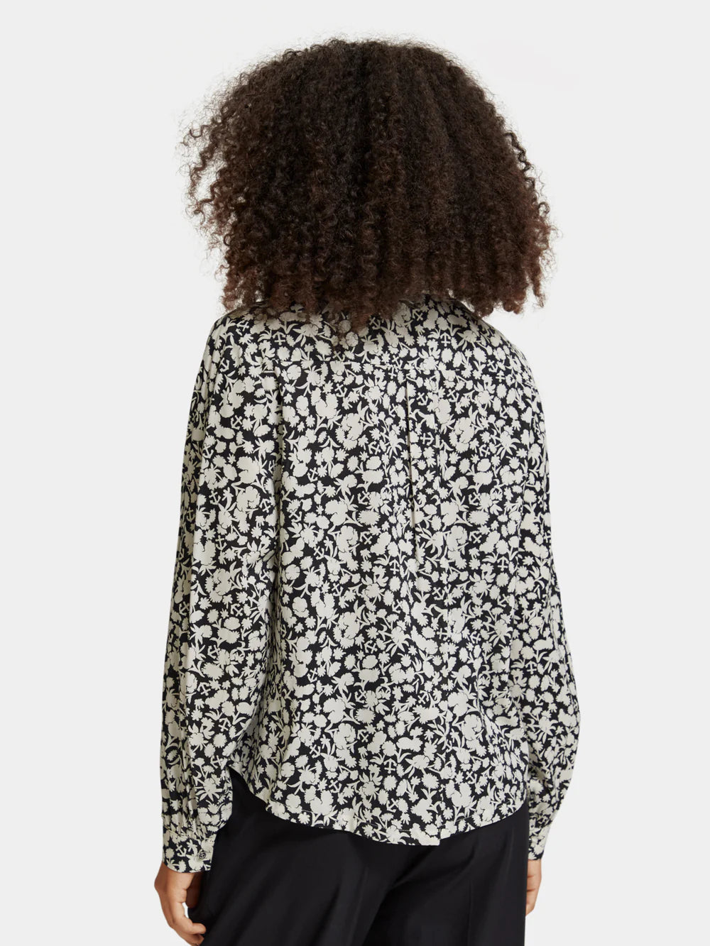 Printed Balloon Sleeve Shirt - Anchor Floral 176318