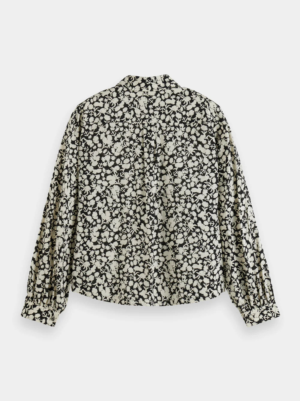 Printed Balloon Sleeve Shirt - Anchor Floral 176318