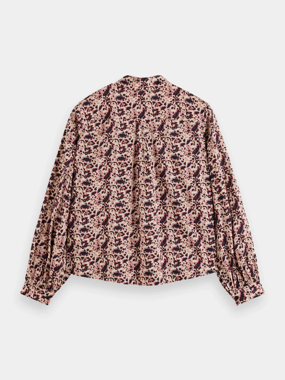 Printed Balloon Sleeve Shirt - Block Floral 177182