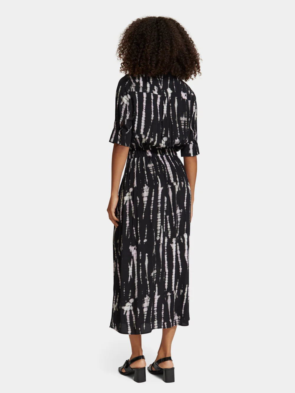 Printed Midi Dress - Tie Die Robe 176362