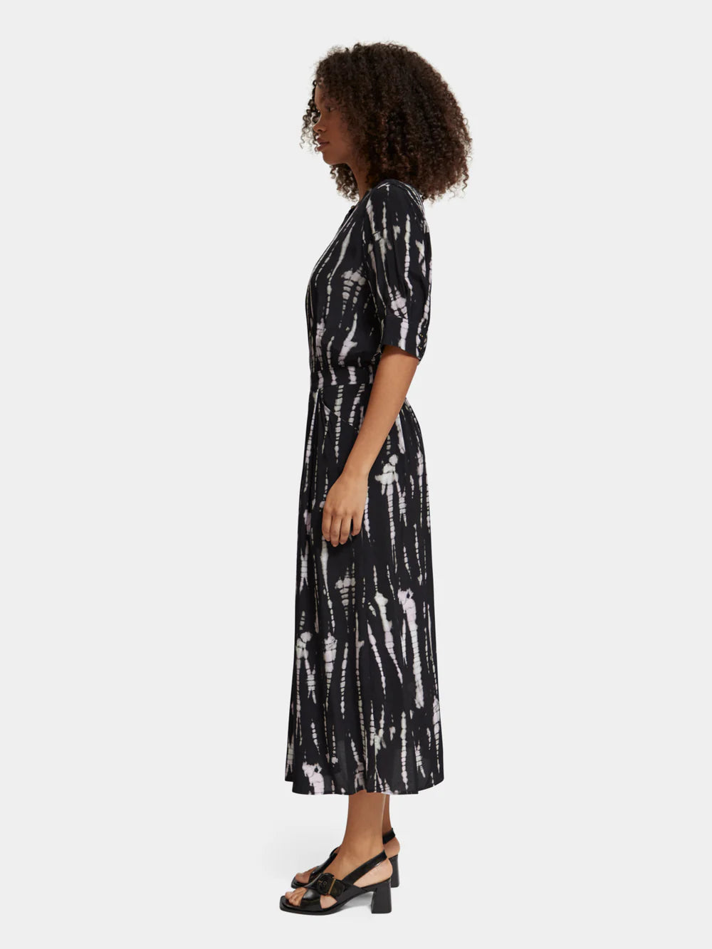 Printed Midi Dress - Tie Die Robe 176362