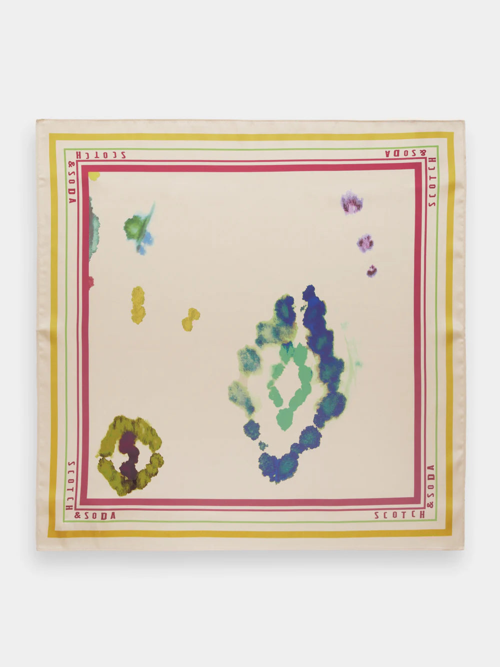 Printed Square Scarf - Galaxy Dye Soft Ice 174871
