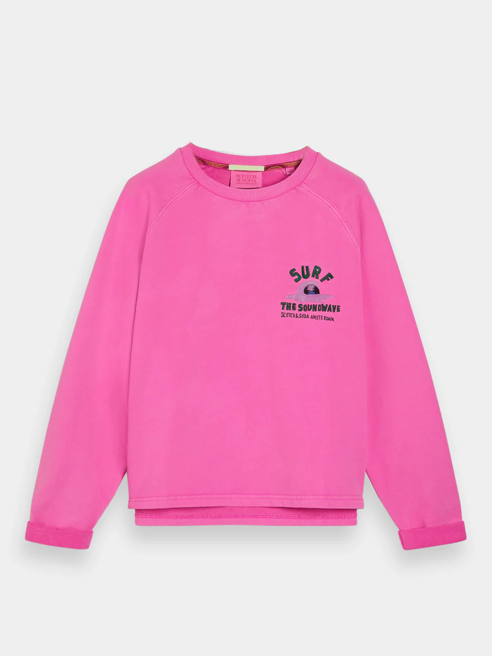 Raglan Crew Sweatshirt - Neon Pink 174815
