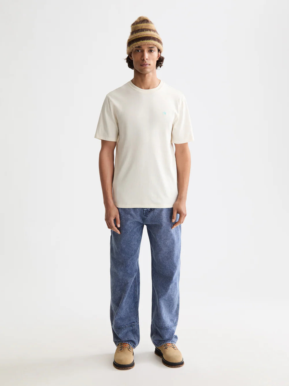 Regular Fit Logo T-shirt - Eggnog 181288