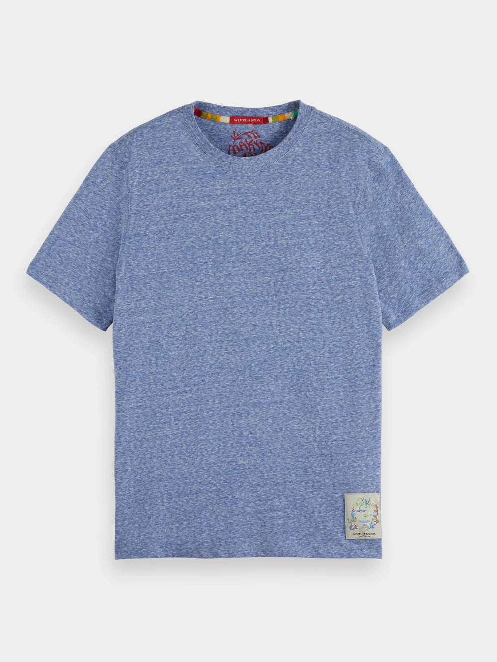 Regular-fit Melange T-shirt - Boat Blue 175562