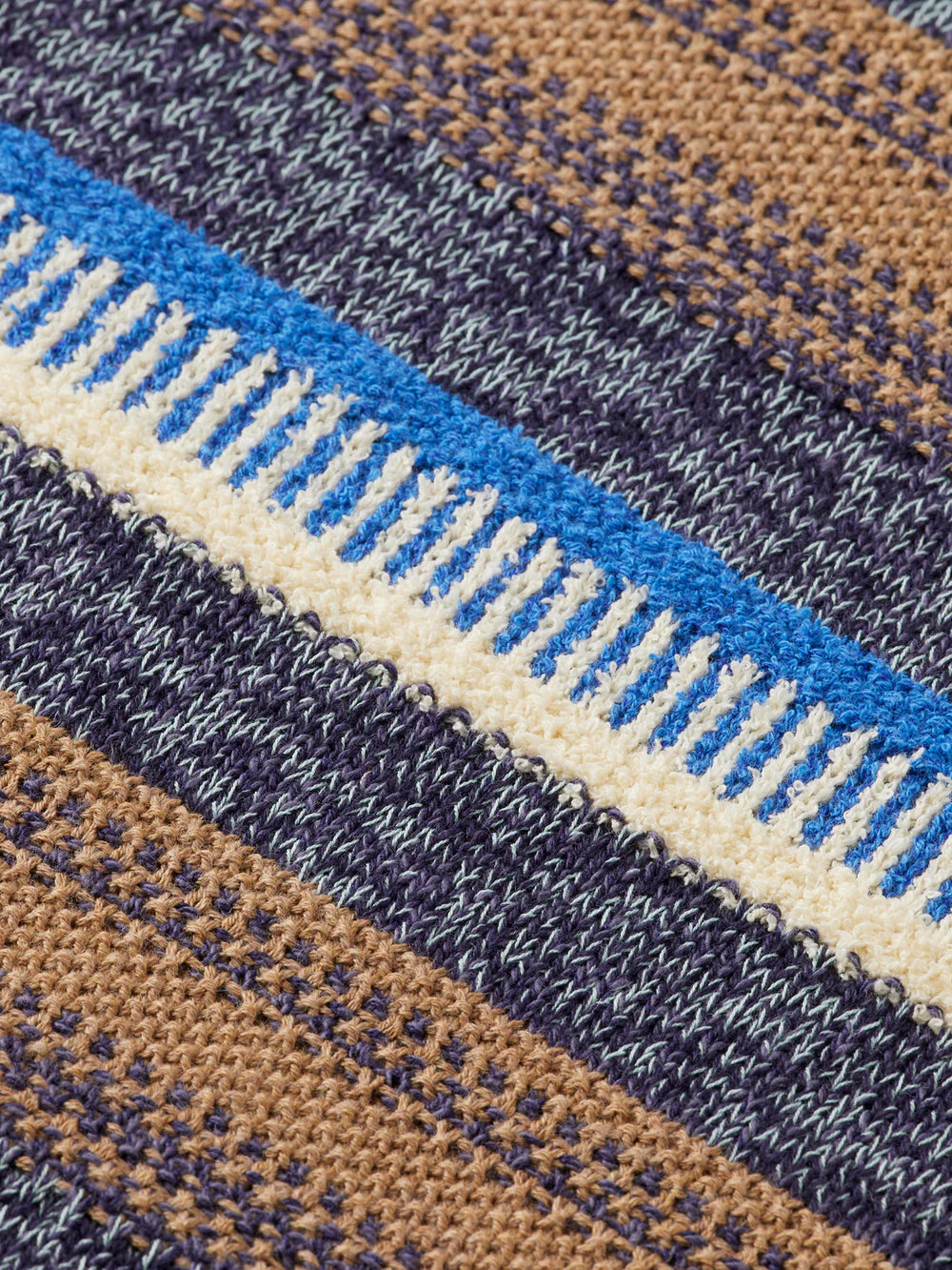 Regular Fit Mixed Yarn Stripe - Blue Stripe 174622