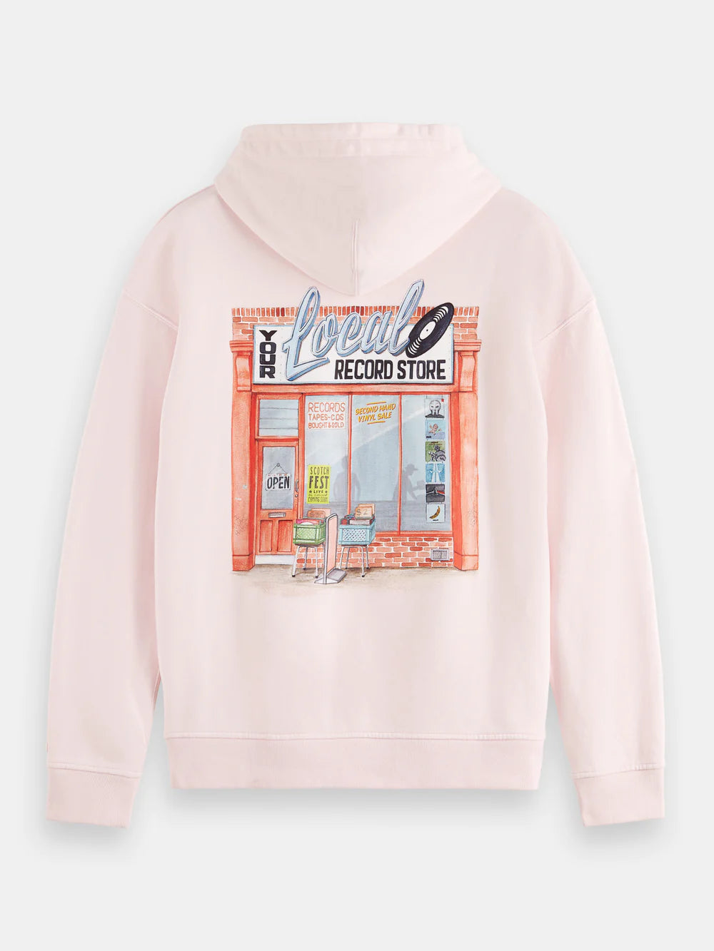 Relaxed-Fit Artwork Hoodie - Pink 172978