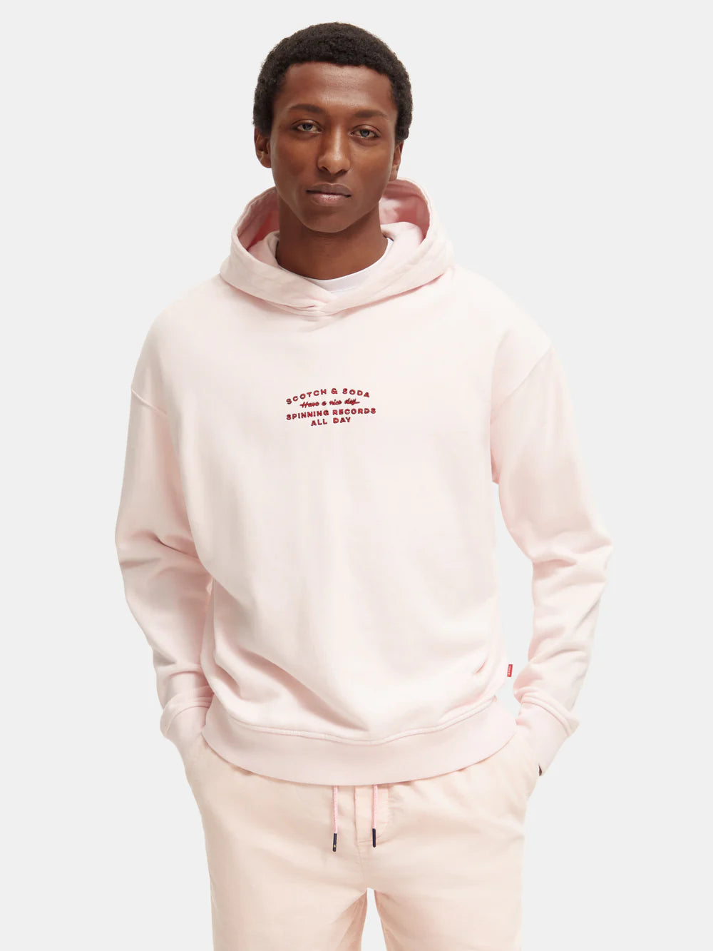 Relaxed-Fit Artwork Hoodie - Pink 172978