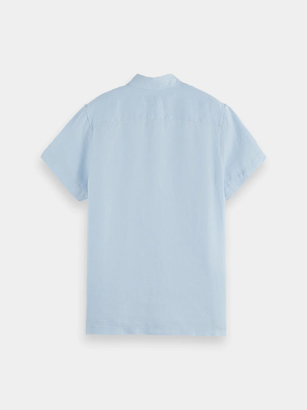 Short Sleeved Linen Shirt - Shirting Blue 180028