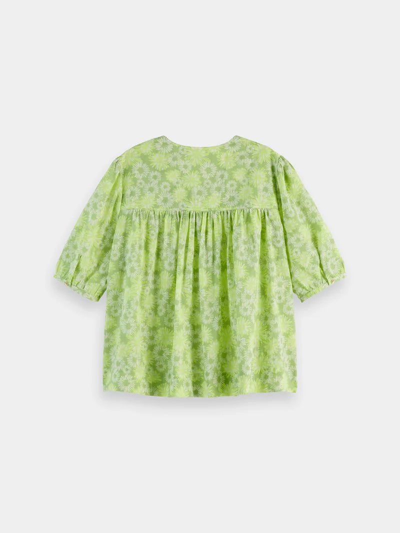 Short Sleeved Top - Abstract Floral U9A00636T