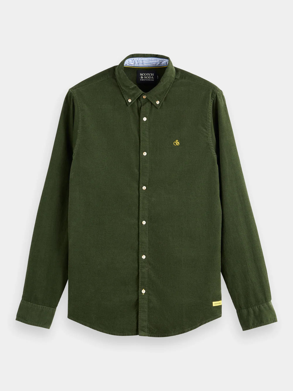 Slim-Fit Corduroy Shirt - Field Green 173080