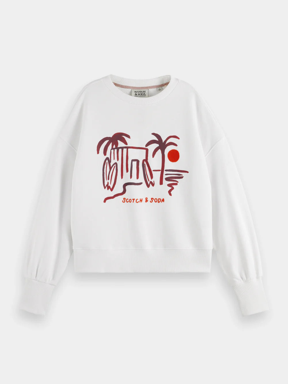 Slouchy Graphic Sweatshirt - White 177281