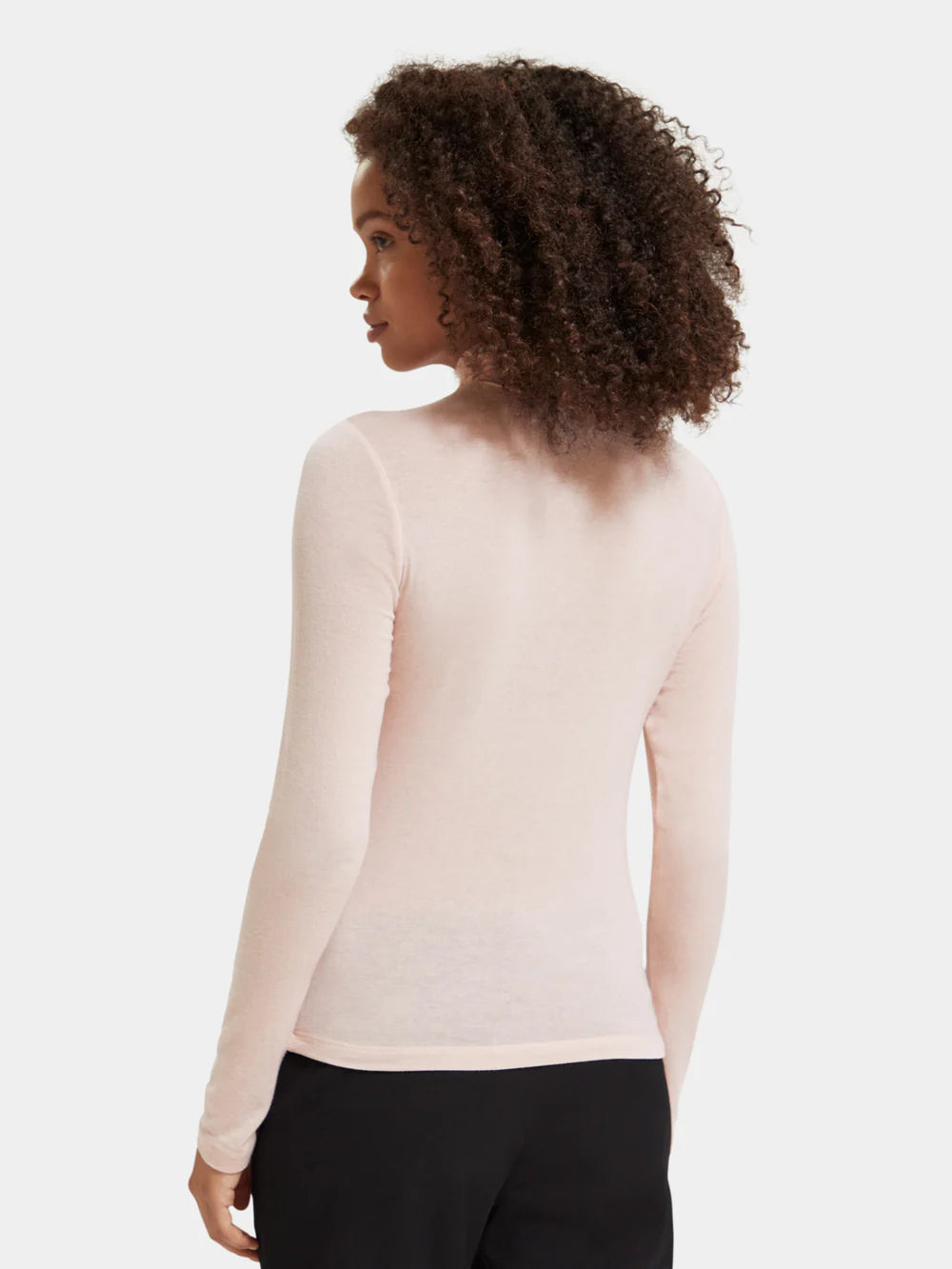 Turtle Neck Longsleeve Top - Pale Pink 174833