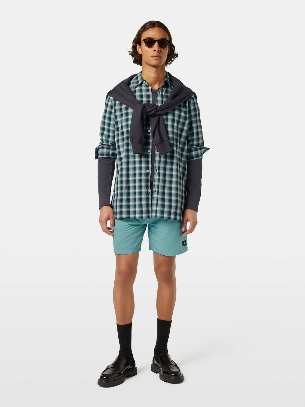 Waffle Long Sleeved T-shirt - Washed Black 180060