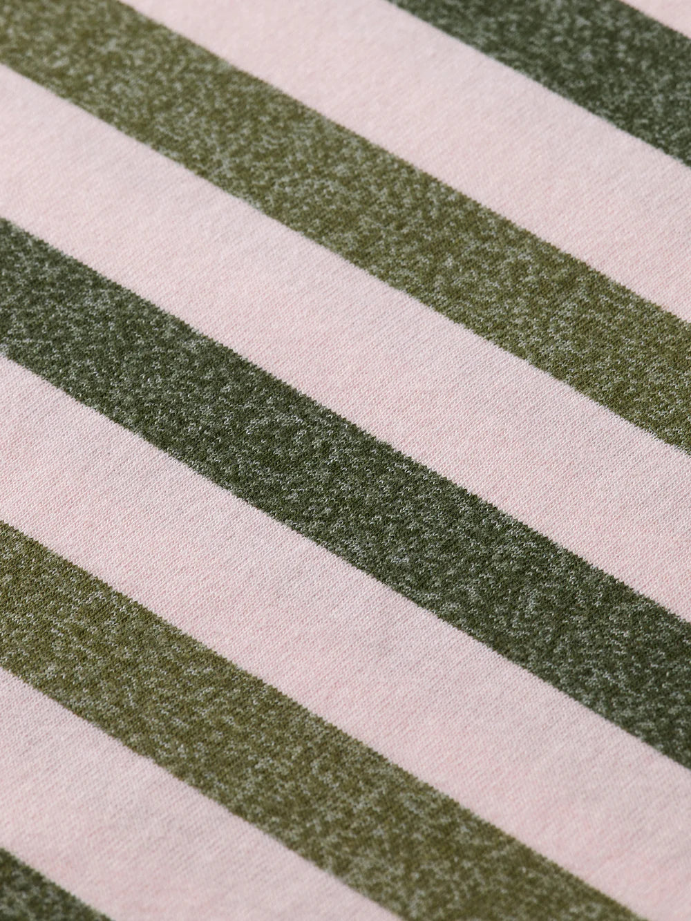 Washed Yarn Dyed T-Shirt - Pink/Green Stripe 174168