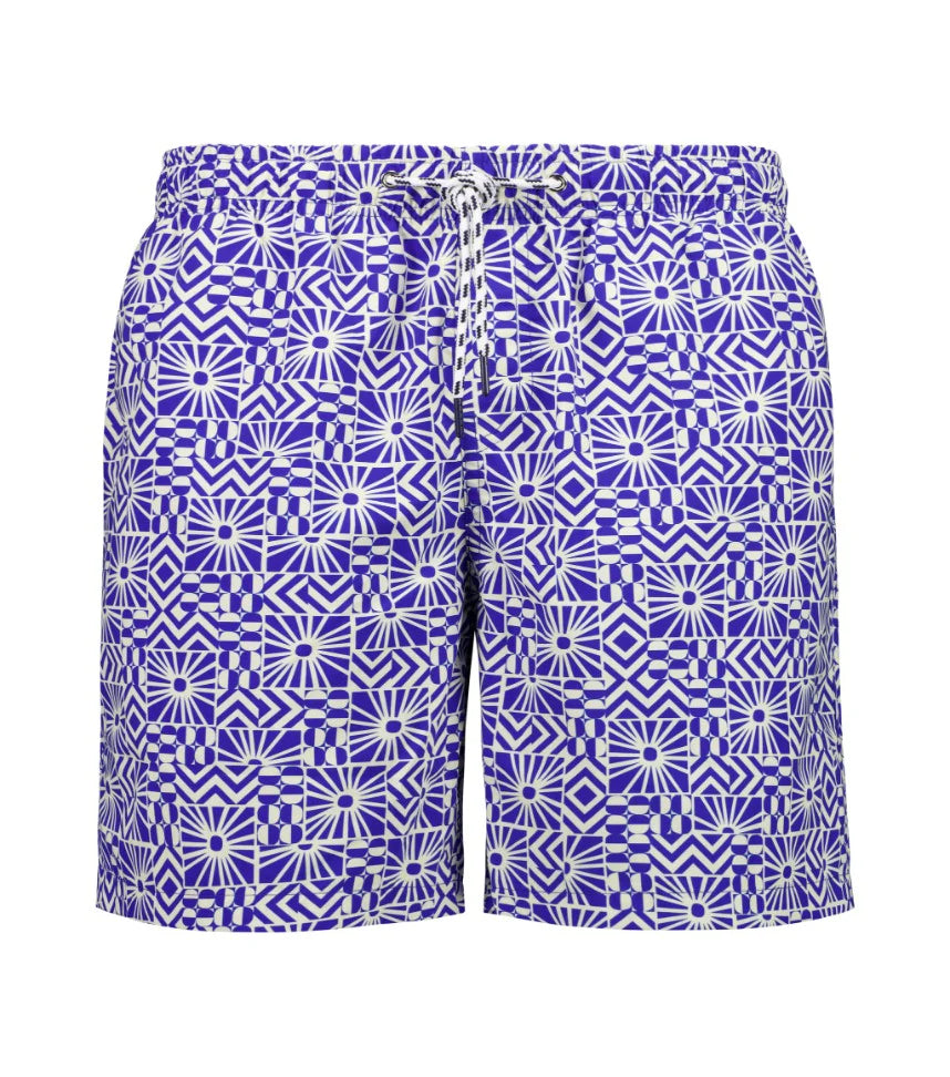 shore club swim mens swim short in mediterranean sun design