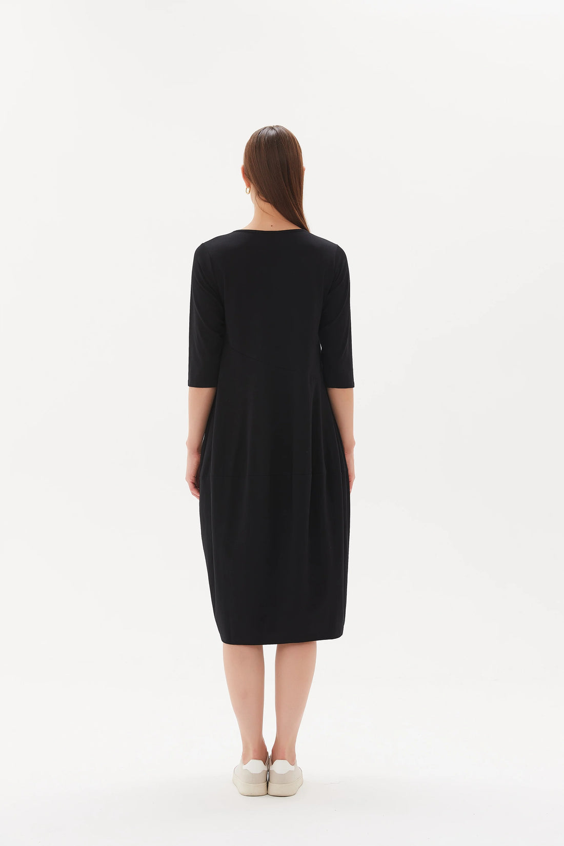 Diagonal Seam Dress - Black