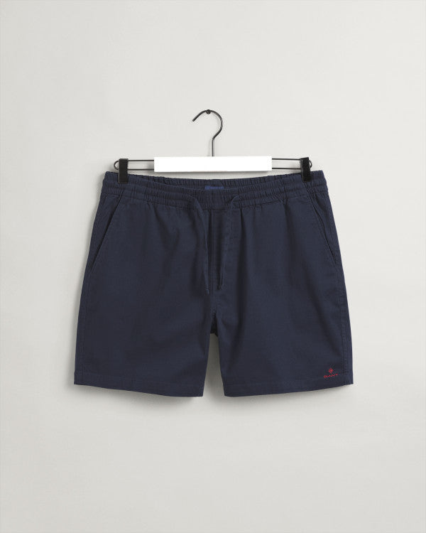 Allister Drawstring Logo Shorts -Marine