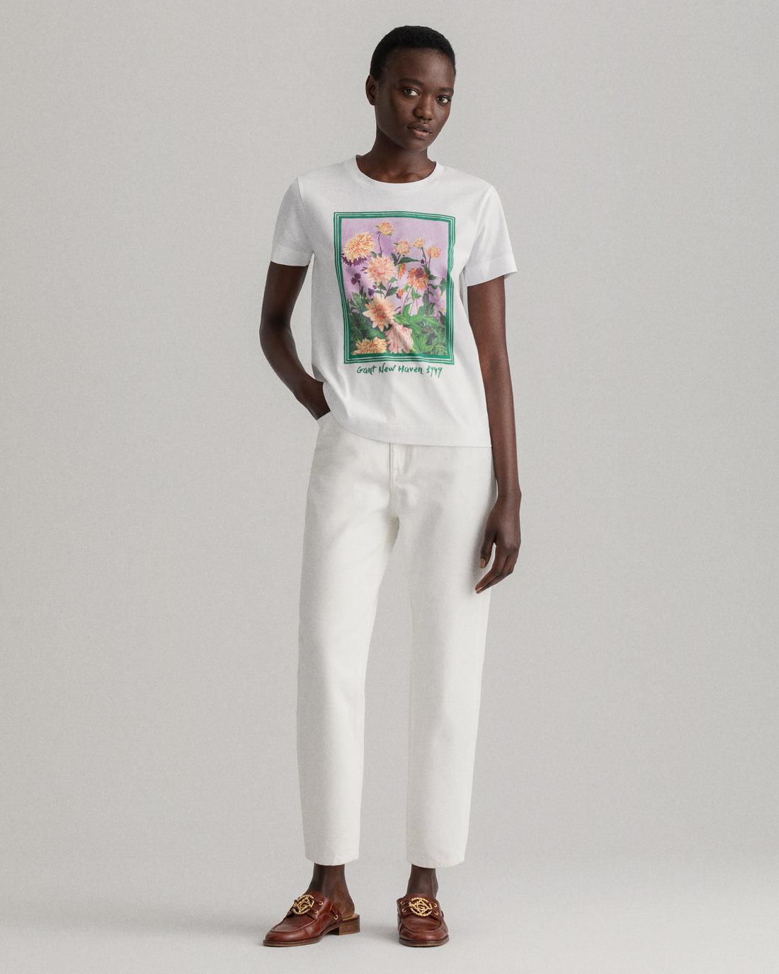 Dahlia Print SS T-shirt