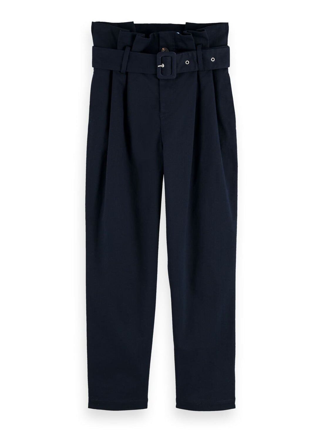 Peached Cotton Paperbag Pants - 159069.